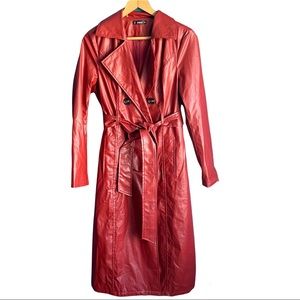 Shein Red Trench Coat M